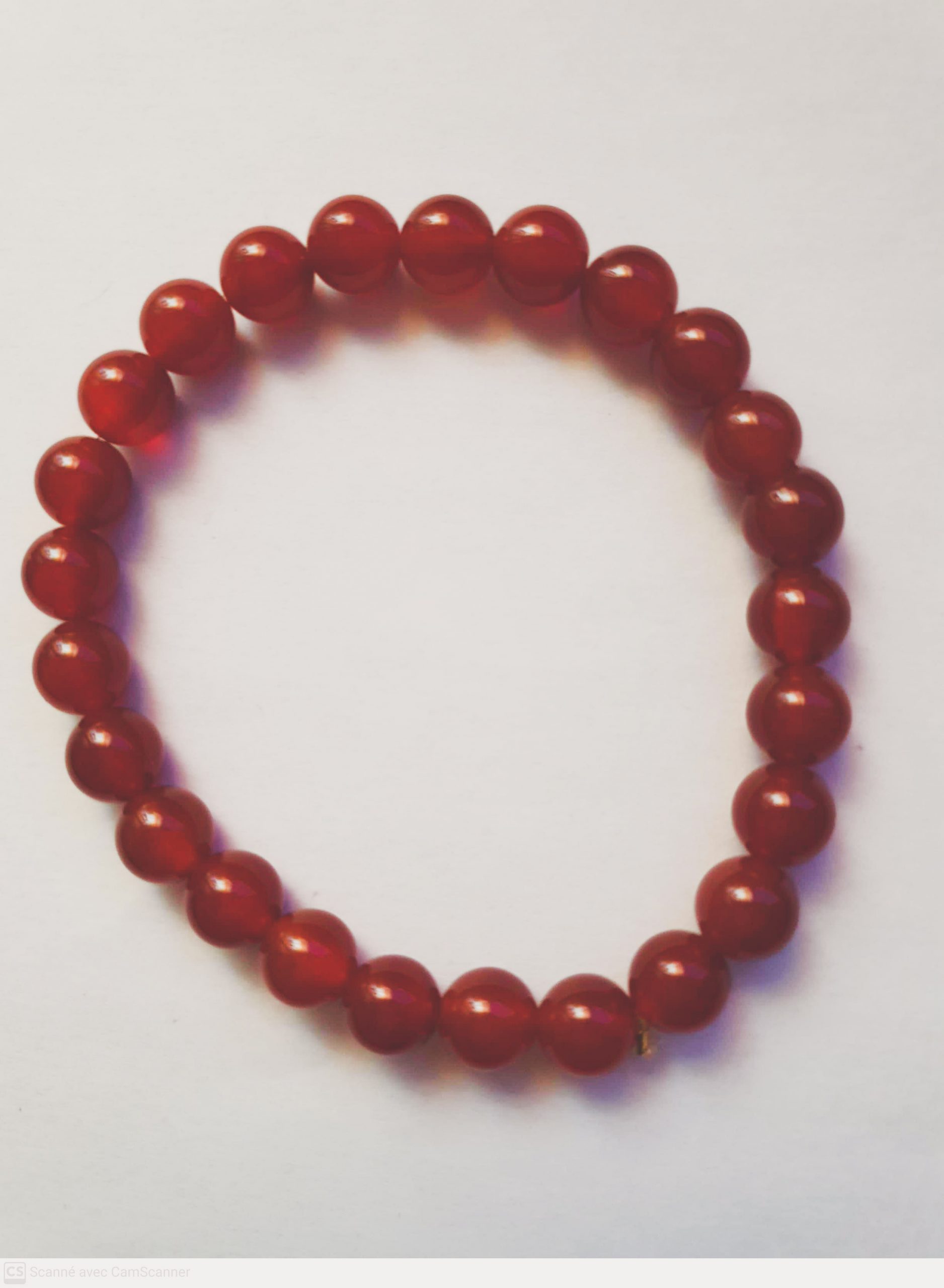 Bracelet cornaline 8 mm