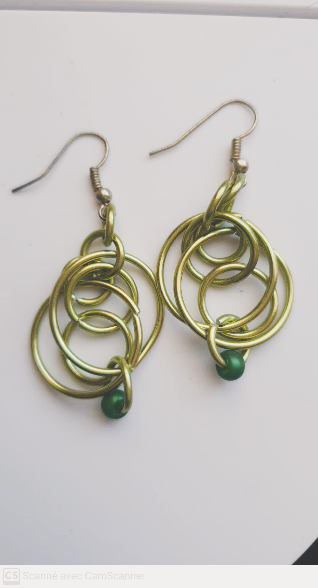 Boucles d'oreilles couleur vert