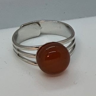 bague pierre de soleil forme ronde